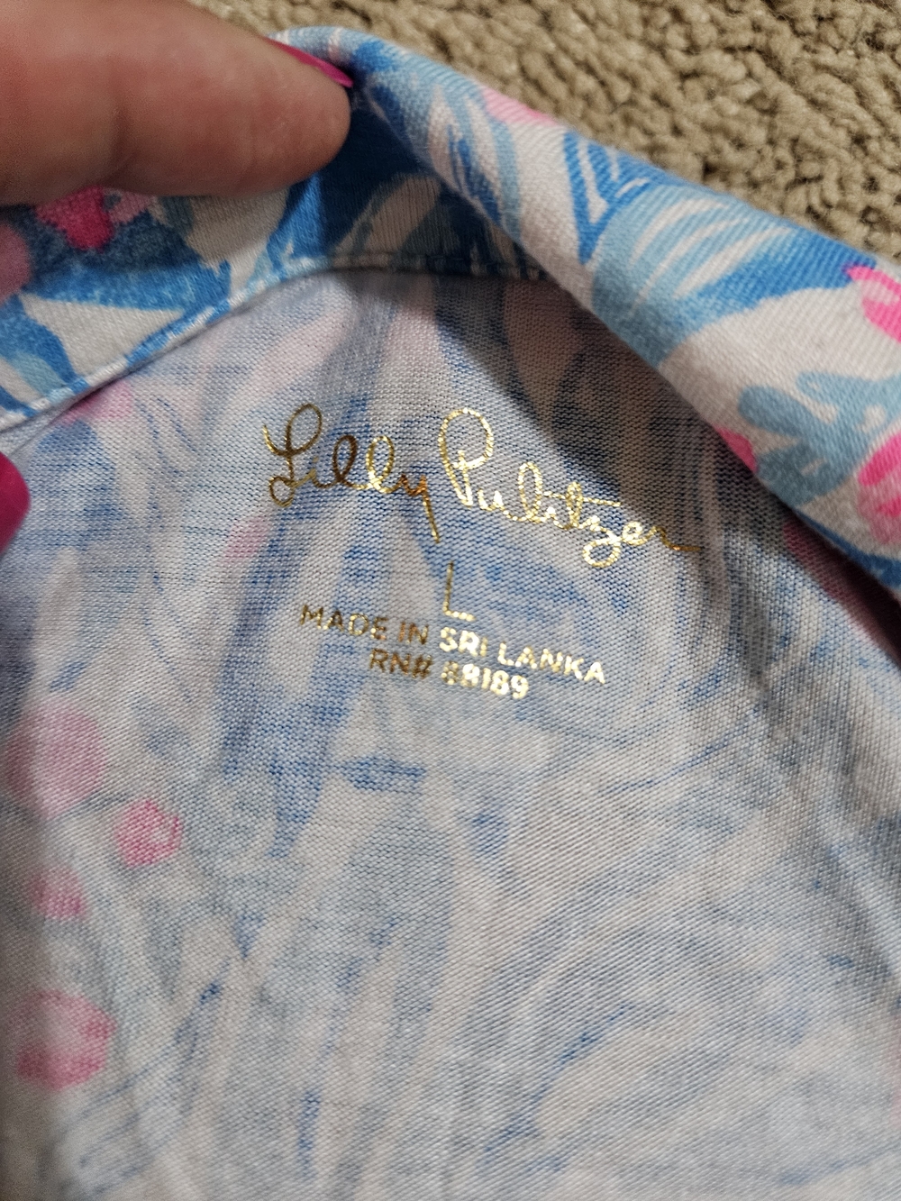 Lilly Pulitzer Floral PJ Knit Long Sleeve Button-Up Set - - Picture 3 of 14